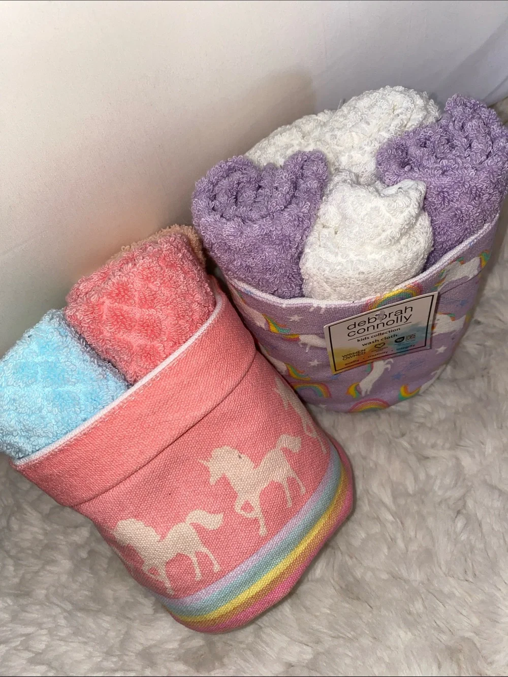 🪸 Bundle of Unicorn Mystic Washcloth Baskets